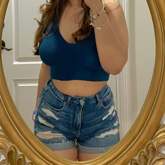 Halter Neck Button Detail Top - Picture 3 of 3